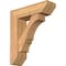 Ekena Millwork Balboa Slat Smooth Bracket w/ Offset Brace, Western Red Cedar, 7 1/2"W x 26"D x 30"H BKT0806X26X30BOA06SWR - alternate 1